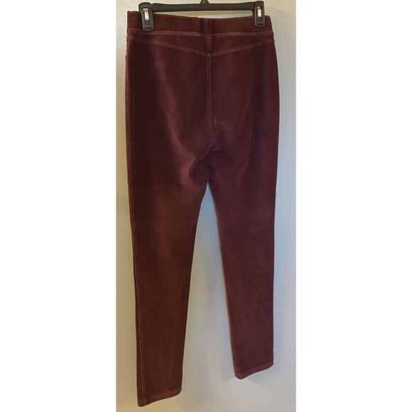 Basic Editions Womens Burgundy Corduroy Leggings Size Medium - Picture 6 of 6